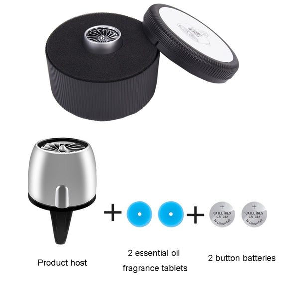 Car Fragrance Super Engine Car Air Conditioning Aroma Diffuser Outlet Ornament, Model: Bright Silver Blue Light