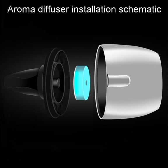 Car Fragrance Super Engine Car Air Conditioning Aroma Diffuser Outlet Ornament, Model: Bright Silver Blue Light