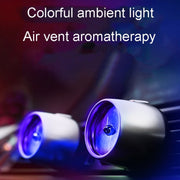 Car Fragrance Super Engine Car Air Conditioning Aroma Diffuser Outlet Ornament, Model: Bright Silver Blue Light