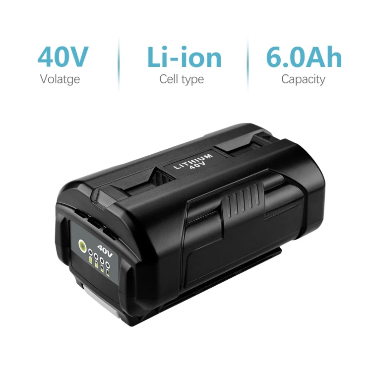 6000mAh For Ryobi OP4026A / OP4050 40V Lawn Mowers Lithium-ion Battery