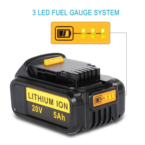 3000mAh For Dewalt DCB180 / DCB181 / DCB200 20V Electrical Tools Spare Battery