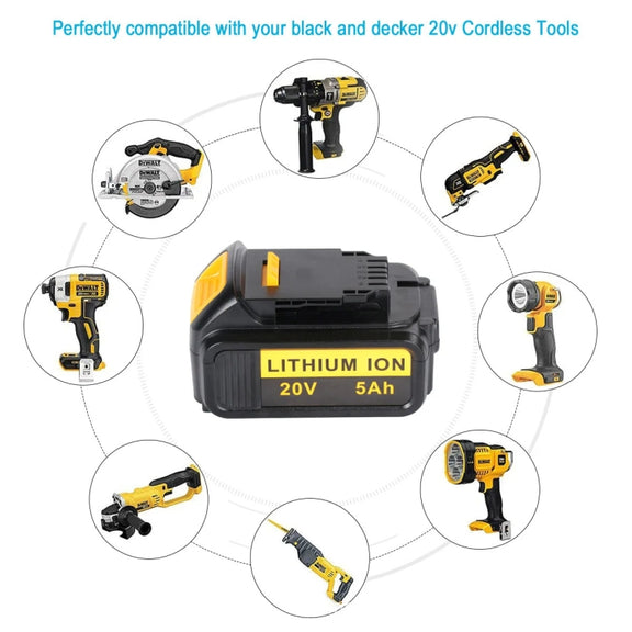 3000mAh For Dewalt DCB180 / DCB181 / DCB200 20V Electrical Tools Spare Battery