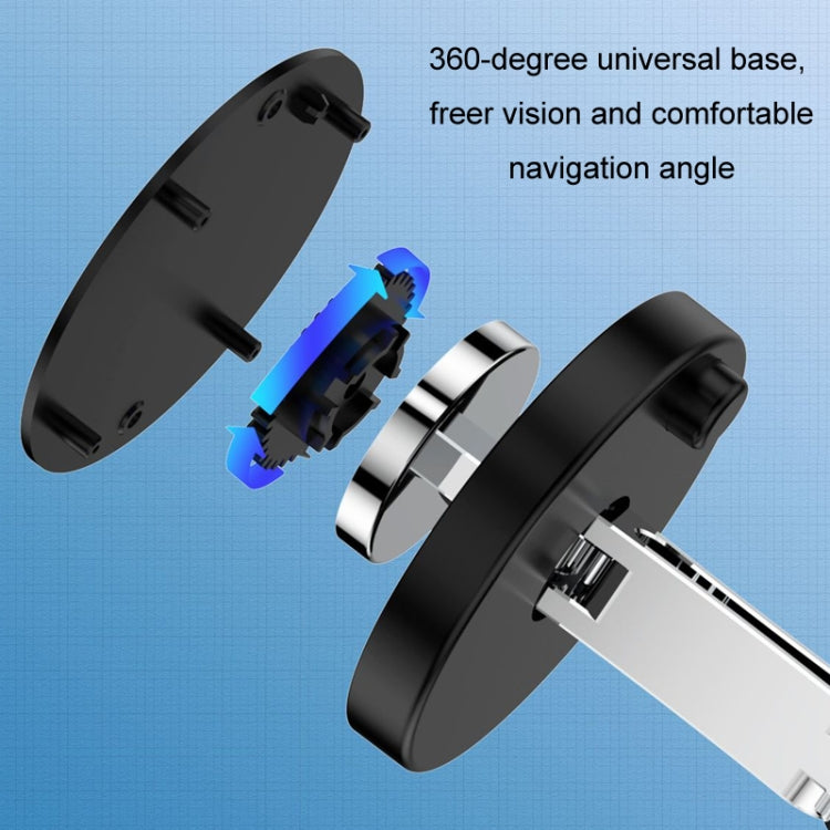 Magsafe Magnetic Mobile Phone Navigation Rotating Bracket, Model: With Wireless Charging