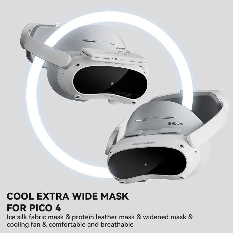For PICO 4 Hibloks VR Glasses Face Cushion Protector Pad With Fan, Spec: 2pcs Ice Silk