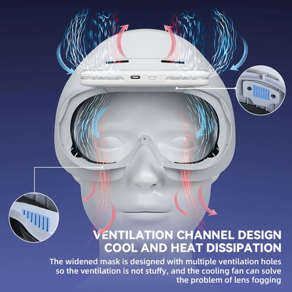 For PICO 4 Hibloks VR Glasses Face Cushion Protector Pad With Fan, Spec: 2pcs Ice Silk
