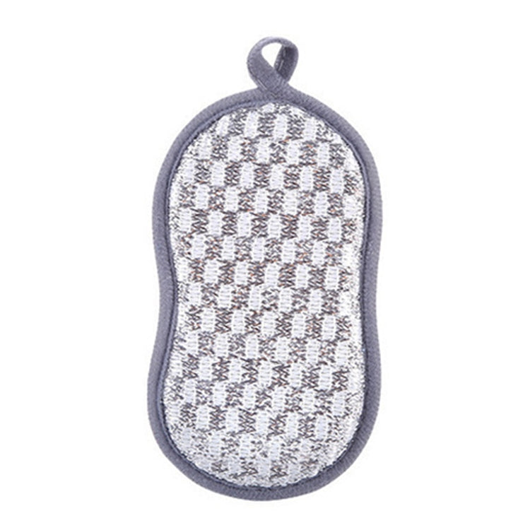 5pcs Double-sided Absorbent Kitchen Dishwashing Sponge Multifunctional Cleaning Rag, Style: Gray