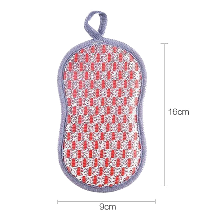 5pcs Double-sided Absorbent Kitchen Dishwashing Sponge Multifunctional Cleaning Rag, Style: Blue