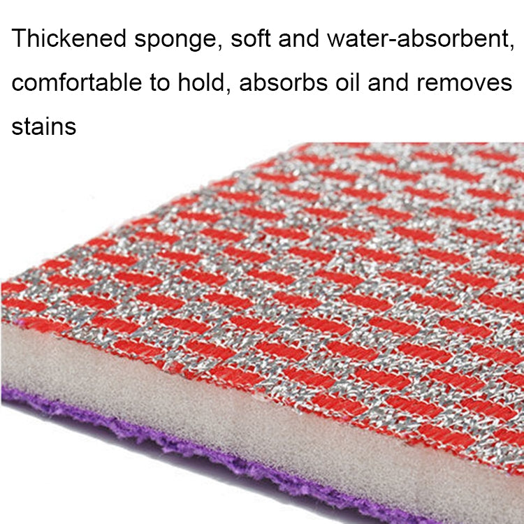 5pcs Double-sided Absorbent Kitchen Dishwashing Sponge Multifunctional Cleaning Rag, Style: Blue