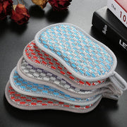 5pcs Double-sided Absorbent Kitchen Dishwashing Sponge Multifunctional Cleaning Rag, Style: Blue