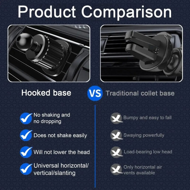 Car Air Outlet Rotating Spiral Hook Tail Clip Mobile Phone Holder(G03)
