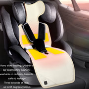 Car USB Heated Seat Cushion Winter Plush Child Seat Pad, Size: 90x32cm(Beige)
