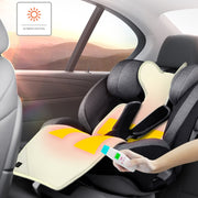 Car USB Heated Seat Cushion Winter Plush Child Seat Pad, Size: 90x32cm(Beige)