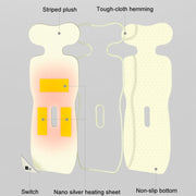 Car USB Heated Seat Cushion Winter Plush Child Seat Pad, Size: 90x32cm(Beige)