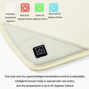 Car USB Heated Seat Cushion Winter Plush Child Seat Pad, Size: 90x32cm(Beige)