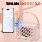 Portable Bluetooth Speaker Home Mini Karaoke Audio, Style: Dual-Microphone+Speaker(Pink)