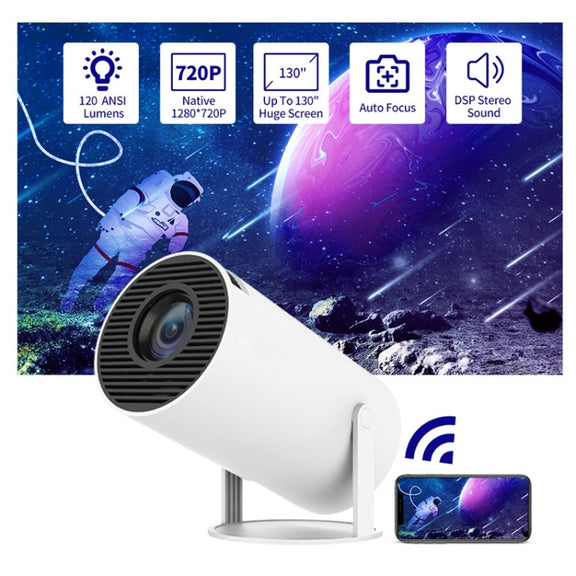 HY300 Smart Projector Android 11.0 System 120 Lumen Portable Projector EU Plug