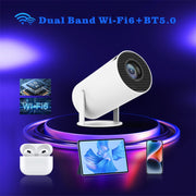 HY300 Smart Projector Android 11.0 System 120 Lumen Portable Projector EU Plug