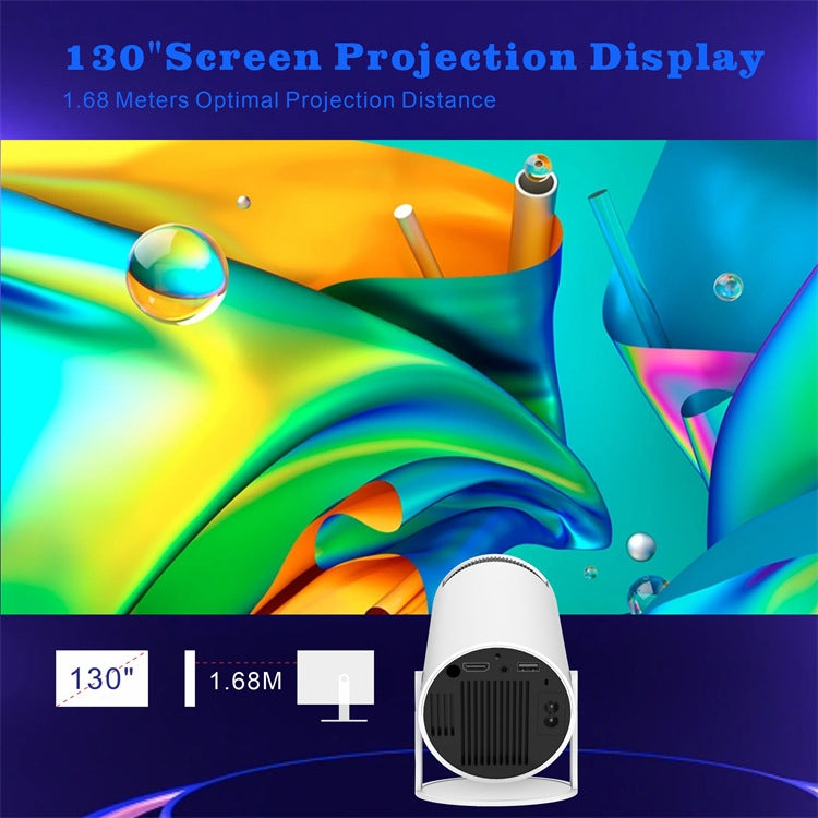 HY300 Smart Projector Android 11.0 System 120 Lumen Portable Projector EU Plug