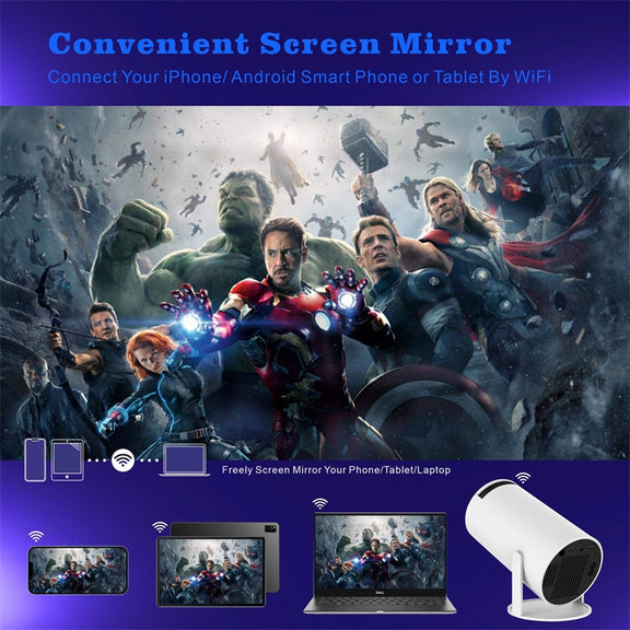 HY300 Smart Projector Android 11.0 System 120 Lumen Portable Projector AU Plug