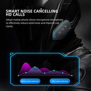 X6 Helmet Bluetooth Headset Wireless Water-resistant Moto Handsfree Stereo Headphone(Soft Line Wheat)