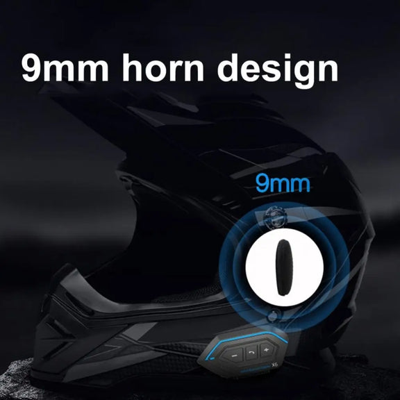 X6 Helmet Bluetooth Headset Wireless Water-resistant Moto Handsfree Stereo Headphone(Soft Line Wheat)