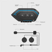 X6 Helmet Bluetooth Headset Wireless Water-resistant Moto Handsfree Stereo Headphone(Soft Line Wheat)