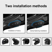 X6 Helmet Bluetooth Headset Wireless Water-resistant Moto Handsfree Stereo Headphone(Soft Line Wheat)