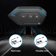 X6 Helmet Bluetooth Headset Wireless Water-resistant Moto Handsfree Stereo Headphone(Soft Line Wheat)