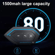 X6 Helmet Bluetooth Headset Wireless Water-resistant Moto Handsfree Stereo Headphone(Soft Line Wheat)