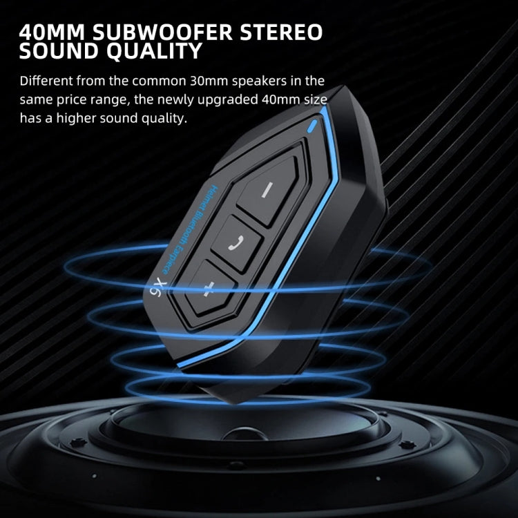 X6 Helmet Bluetooth Headset Wireless Water-resistant Moto Handsfree Stereo Headphone(Soft Line Wheat)