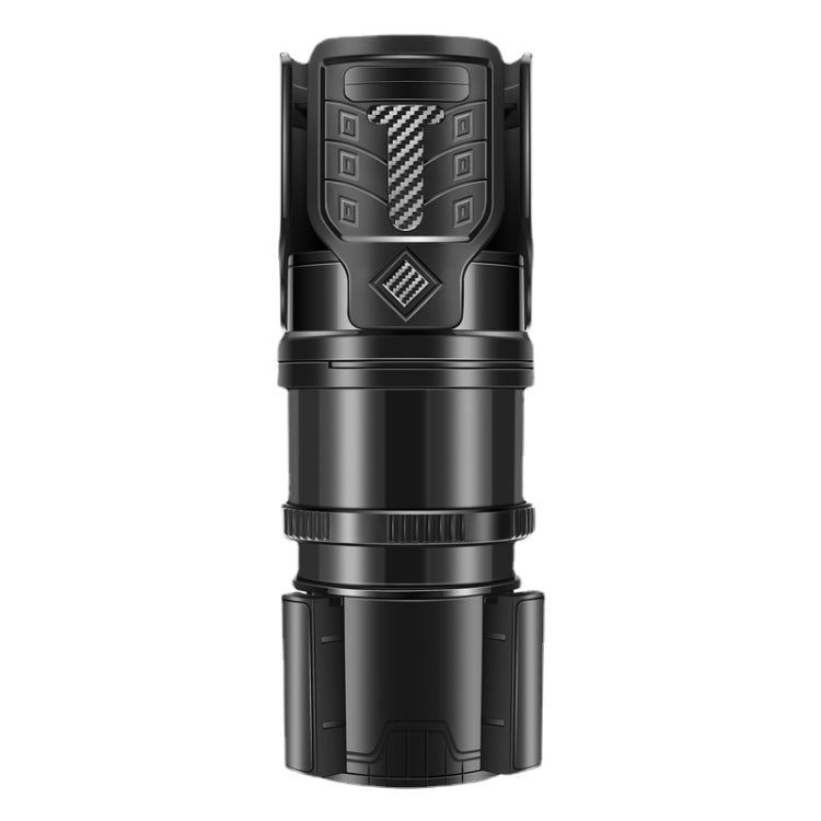 Carbon Fiber Multifunctional Car Modified Water Cup Holder Ashtray(Black)