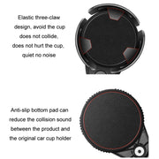 Carbon Fiber Multifunctional Car Modified Water Cup Holder Ashtray(Black)