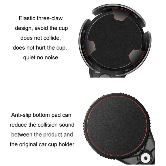 Carbon Fiber Multifunctional Car Modified Water Cup Holder Ashtray(Black)