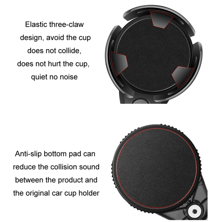 Carbon Fiber Multifunctional Car Modified Water Cup Holder Ashtray(Black)