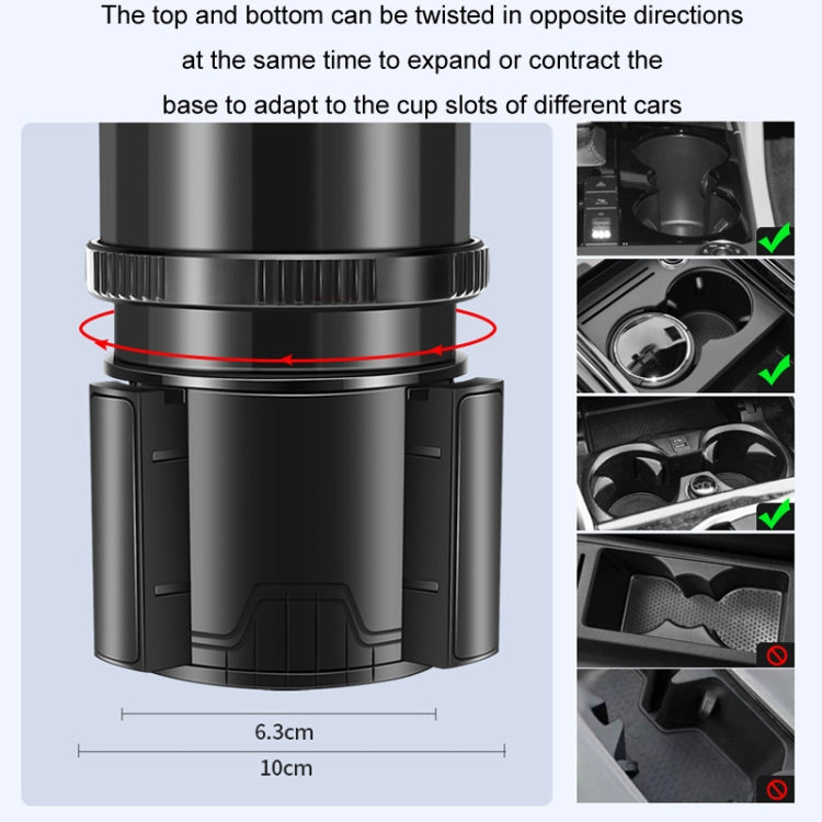 Carbon Fiber Multifunctional Car Modified Water Cup Holder Ashtray(Black)