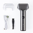 Men Reciprocating 3-Blade Rechargeable Shaver Washable Portable Beard Razor(Gray) - free shipping - PMC TechLife - Order now!