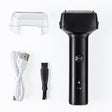 Men Reciprocating 3-Blade Rechargeable Shaver Washable Portable Beard Razor(Black) - Shavers & Accessories by PMC TechLife | Online Shopping South Africa | PMC TechLife | Buy Now Pay Later Mobicred