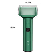 Men Reciprocating 3-Blade Rechargeable Shaver Washable Portable Beard Razor(Black)