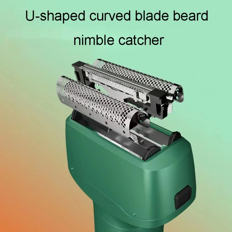 Men Reciprocating 3-Blade Rechargeable Shaver Washable Portable Beard Razor(Gray)