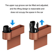 Car Seat Gap Storage Box Car Water Cup Holder Ashtray, Color: Left Black Red