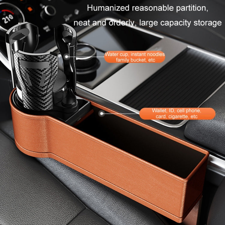 Car Seat Gap Storage Box Car Water Cup Holder Ashtray, Color: Left Black Red