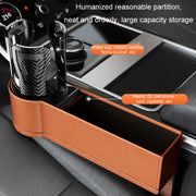 Car Seat Gap Storage Box Car Water Cup Holder Ashtray, Color: Left Black Red