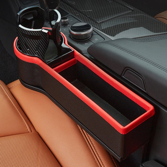 Car Seat Gap Storage Box Car Water Cup Holder Ashtray, Color: Left Black Red