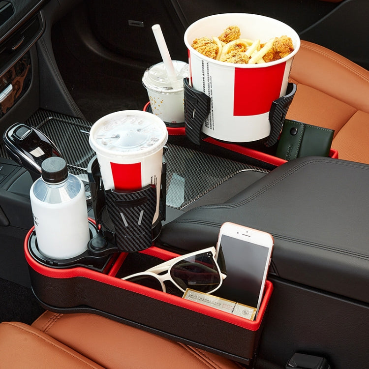 Car Seat Gap Storage Box Car Water Cup Holder Ashtray, Color: Left Black Red