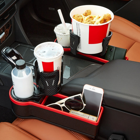 Car Seat Gap Storage Box Car Water Cup Holder Ashtray, Color: Right Black
