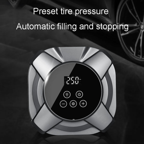 22 Cylinders Car Intelligent Digital Display Inflator Pump Portable Car Tire Pneumatic Engine(Silver)