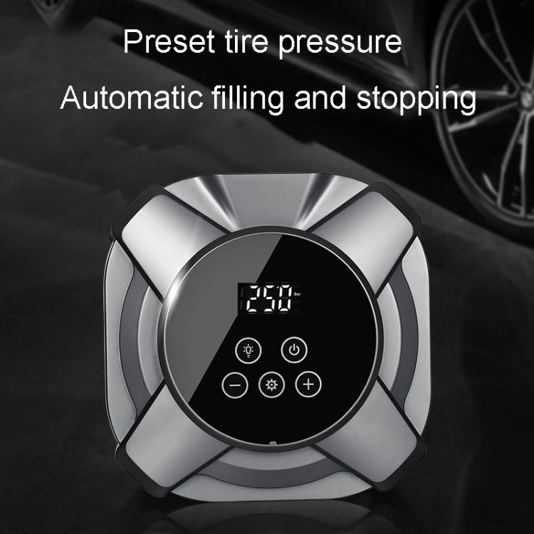 22 Cylinders Car Intelligent Digital Display Inflator Pump Portable Car Tire Pneumatic Engine(Black)