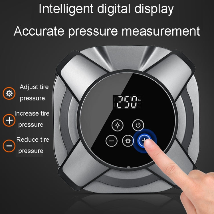 22 Cylinders Car Intelligent Digital Display Inflator Pump Portable Car Tire Pneumatic Engine(Black)