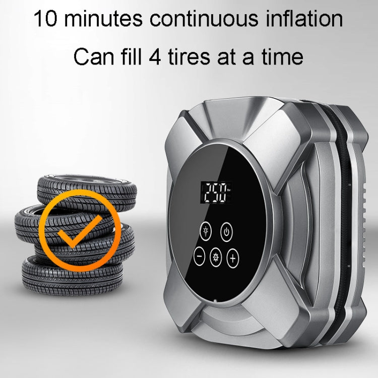 22 Cylinders Car Intelligent Digital Display Inflator Pump Portable Car Tire Pneumatic Engine(Silver)