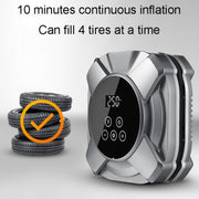 22 Cylinders Car Intelligent Digital Display Inflator Pump Portable Car Tire Pneumatic Engine(Silver)